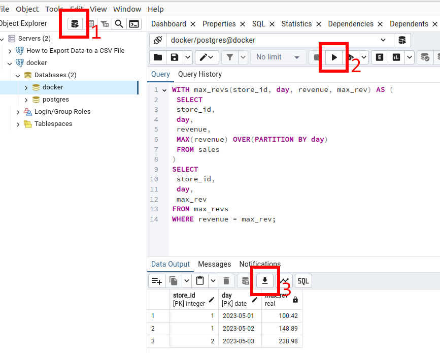 Exportar datos de PostgreSQL a un archivo CSV