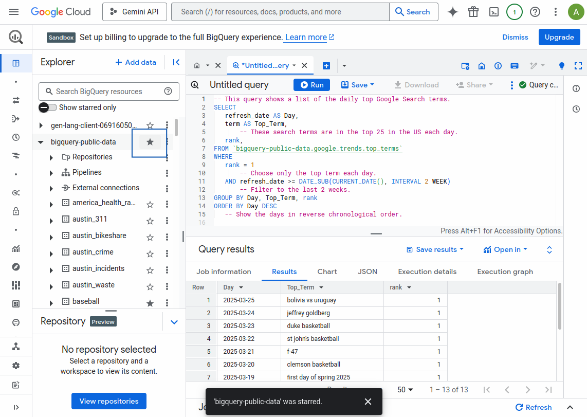 Cómo utilizar Google BigQuery 