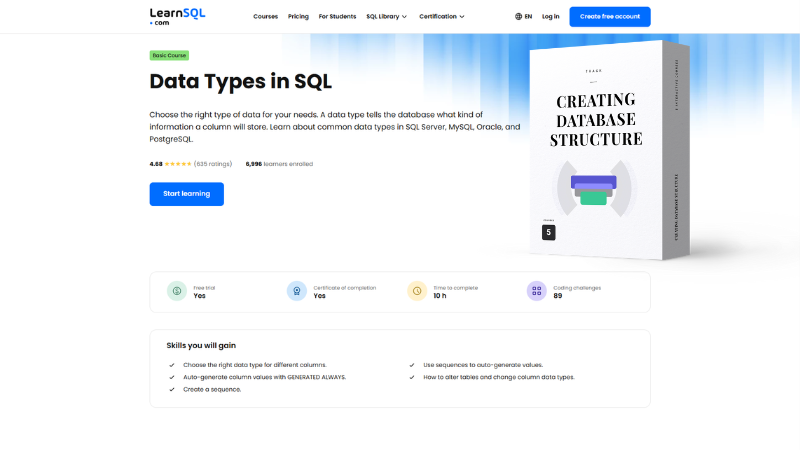 Conversión de tipos de datos en SQL