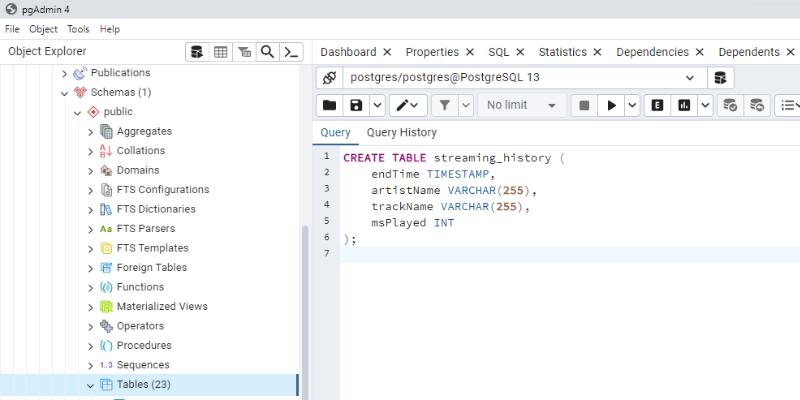 Cargar datos en PostgreSQL