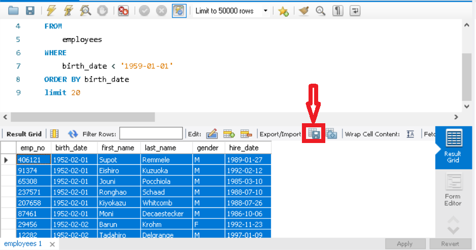 Exportación de datos: De consulta SQL a hoja de cálculo