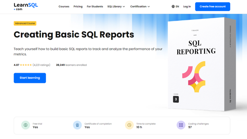 Nuevo plan de aprendizaje personalizado de SQL